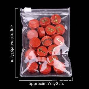25pcs 탄생석 크리스탈 스톤 비즈 세트 광장 룬 에너지 천연석 마녀 돌 홈 인테리어