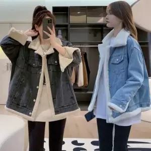 WL 안감 퍼 데님 자켓 스타일 양면으로 사용 가능한 다양한 코디와 매치