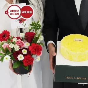 [유어버스데이](어버이날)카네이션 센터피스+뚜레쥬르 고구마 케이크