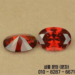 어두운 가넷 색상 타원형 기계 절단 합성 큐빅 보석 느슨한 실험실 CZ 스톤 쥬얼리용 2x3 ~ 13x18mm 판매