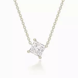 [오네주얼리] 14K Echelle 7부 프린세스 컷 랩다이아몬드 목걸이 ONW20406N