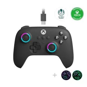 Ultimate C 홀 효과 유선 컨트롤러 RGB 조명 파이어 링 Series XS One Windows 0/용 35mm 오디오 잭 공식