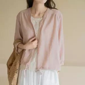 엄마옷 마담4060 자켓 여성 데일리 [내추럴포엠]린넨집업 -YJK2604025-