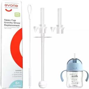 7 시피 컵용 에보리 360 무게 빨대 교체 청소 브러시 및 예비 노즐 팩