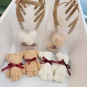 [하프클럽/]곰 캐릭터 손수건 선물용 포장 핸드타월 답례품