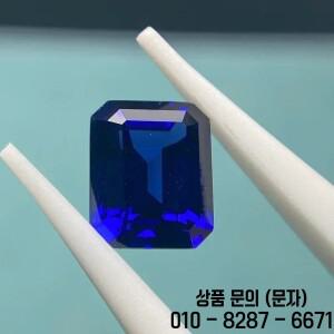 Ruihe 에메랄드 컷 로얄 블루와 수레 국화 랩 사파이어 느슨한 보석 반지 귀걸이 DIY 쥬얼리 디자인