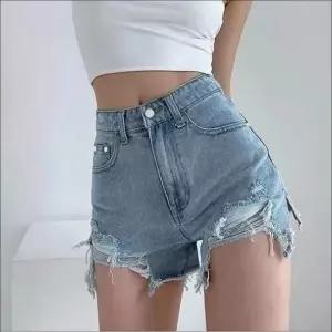 [하프클럽/]핫팬츠 숏팬츠 청반바지 여름 데님 여자 찢청 짧은