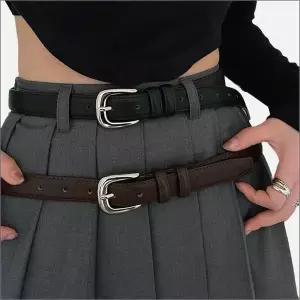 [하프클럽/]여자벨트 인조가죽 버클장식 허리띠 얇은벨트 캐주얼정장 슬림