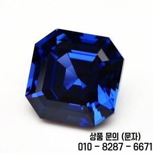 탑랩 그로운 사파이어 보석 아셔 컷 로얄 블루 합성 느슨한 AGL 인증서