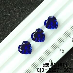 최고급 실험실 재배 사파이어 하트 컷 로얄 블루 색상 DIY 보석 제작 반지 주요 선택 가능 인증서 포함