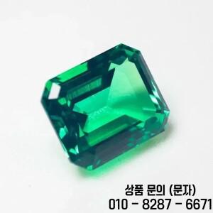 합성 에메랄드 무조 그린 직사각형 컷 랩그로운 원석 (AGL 인증서 포함)