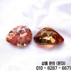 랩그로운 사파이어 페어 컷 합성 보석