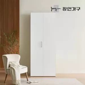 장인가구 노드 E0 폴딩도어 슬라이딩 2단 행거형 옷장 800