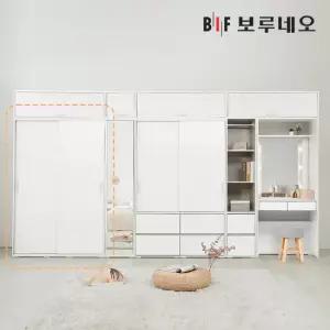 [착불]보루네오 캐빈 슬라이딩 옷장 1200 행거형