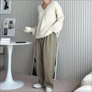 [하프클럽/]코듀로이 겨울바지 밴딩 기모 겨울 팬츠 여자 포근한