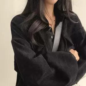 [하프클럽/]루즈핏 골덴 코듀로이 셔츠자켓 여성 가을겨울 데일리룩