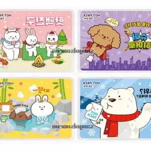 캐릭터 그림 휴대용 핫팩 4종 손난로 겨울 보온 용품 야외 활동 주머니 휴대