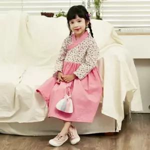 [무지개나무][무지개나무] 핑크꽃무늬ops 여아한복 아기 생활한복