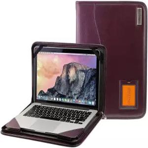 Broonel - 컨투어 시리즈 퍼플 헤비 듀티 가죽 보호 케이스 ASUS Zenbook Duo UX8406CA-PZ011W 14인치
