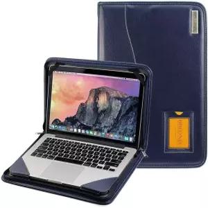 Broonel - 컨투어 시리즈 블루 헤비 듀티 가죽 보호 케이스 ASUS Zenbook Duo UX8406CA-PZ011W 14인치