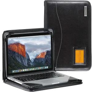Broonel - 컨투어 시리즈 블랙 헤비 듀티 가죽 보호 케이스 ASUS Zenbook Duo UX8406CA-PZ011W 14인치