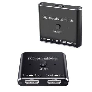HDMI분배기 8K HDMI 호환 셀렉터 SPLITTER 1OUT 1IN 모니터 컴퓨터 듀얼 2OUT 스위치 양방향 노트북 스위처 2IN