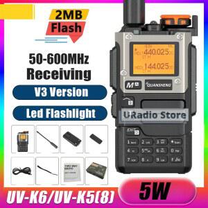 HDMI무선송수신기 QUANSHENG UVK5 무전기 V3 밴드 UVK6 주파수 50600MHZ 버전 양방향 메모리 무선 항공 라디오 2MB 5W