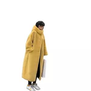 인타일 여성 가을 후리스 블랙 겨울 S 퍼 롱 코트