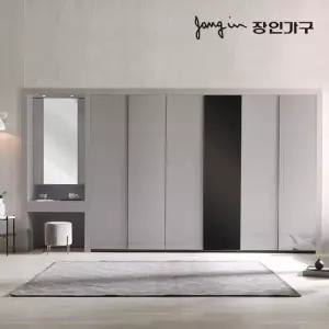 장인가구 드홈 글로우 여닫이 미러 파우더 붙박이장 30CM