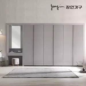 장인가구 드홈 글로우 여닫이 파우더 붙박이장 30CM