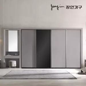 장인가구 파인 매트 슬라이딩 미러 파우더 붙박이장 30CM