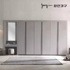 장인가구 파인 매트 여닫이 파우더 붙박이장 30CM