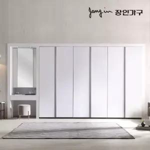 장인가구 파인 매트 여닫이 파우더 붙박이장 5CM