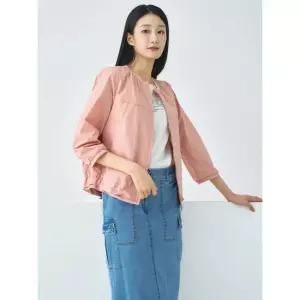 [지센] 여성 메탈니트립 자켓형 코트 LCCAO322_PK