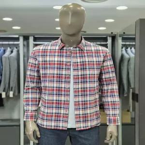 [브렌우드]린넨 체크 남방 캐쥬얼 셔츠 레드 양말증정