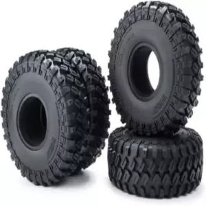 RCLIONs 4pcs 1.9 RC 크롤러 타이어 고무 휠 123mm/4.8인치 폼 인서트 포함 1/10 카 SCX10 TRX4 II