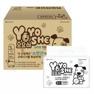 T멤버십 11% / 요요쉬 강아지 기저귀 남아, 3단계, 30매, 3개