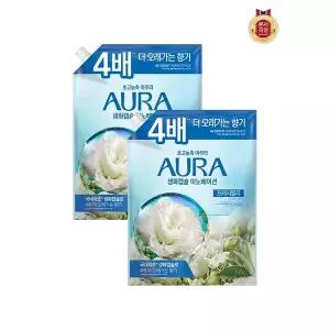 아우라 생화캡슐 초고농축 섬유유연제 리필1.7L 프레시릴리 x 2개