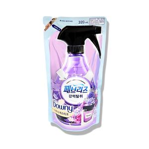 페브리즈 섬유탈취제 강력탈취 다우니 미스티크 320ml 리필 x 12개 / 실내용