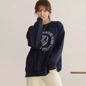 [하프클럽/]아보카도 프린팅 루즈 맨투맨 티