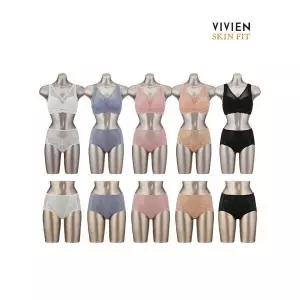 [비비안] 스킨핏 쿨웨이브 편안한 레이스 보정 컴포트 여자속옷세트 5+5+5