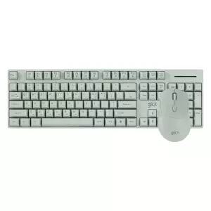 지클릭커 OFFICEPRO WMK60 스탠다드 M 무선 무소음 키보드 마우스 세트 (그린)