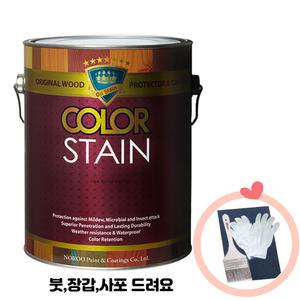 노루페인트 칼라스테인16L 10개 오일스테인 외부용 오일스텐 강력한목재 방부 방충 데크 방부목 펜션 의자 바닥데크