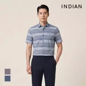 [INDIAN] 한기장 패턴 반팔셔츠_MITNS3M3201