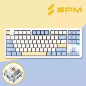 SPM PL87W 텐키리스 무선 기계식 키보드 베이비블루 저소음 목새축