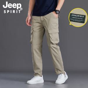 JEEP SPIRIT 아웃도어 스포츠 캐주얼 팬츠 남성 루즈 카고 바지