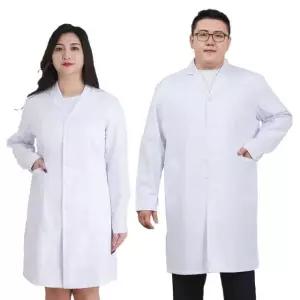 실험복 여성 백의 초대형 약사가운 화학실험복 두꺼운 긴팔 6XL
