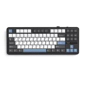AULA F87Pro 유무선 독거미 한글 기계식 키보드 펀키스 국내 정품 인디고 블랙, 저소음 솜사탕축