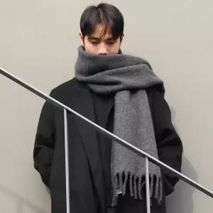 남자 목도리 남성 고급 겨울 머플러 울 양모 선물