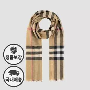 [버버리] 머플러 목도리 8076576 체크 캐시미어 아카이브 베이지